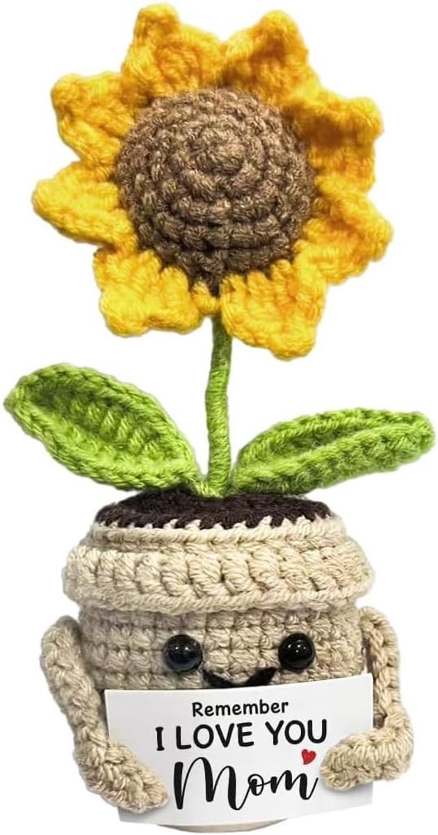 Ryoudavell - Handgemaakte Zonnebloem - Handgemaakte Zonnebloem Decor Gift - Cadeaus voor Mama - Uniek Handgemaakt Ontwerp - Warm & Betekenisvol - Geschikt voor Moederdag & Verjaardag & Kerstmis - Decoratief Accessoire - Onvergeetbaar Cadeau