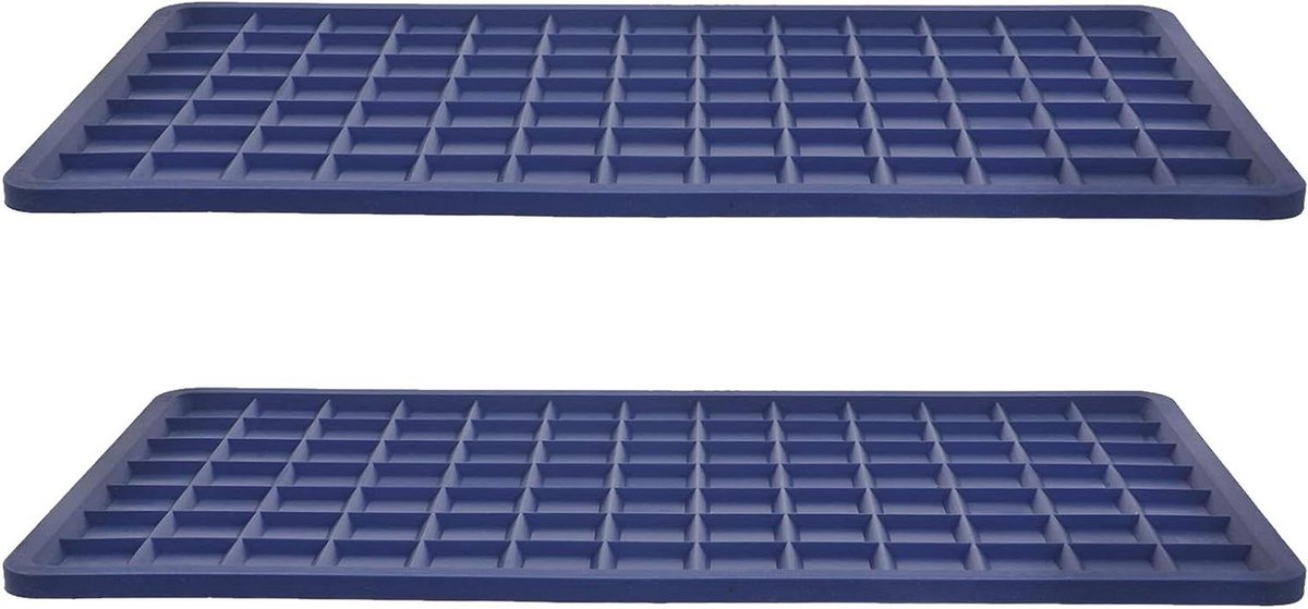Strijkmat Set - Hittebestendig Onderlegger - Beschermend Strijken - Snelle Warmteafvoer - 2 Stuks - Blauw