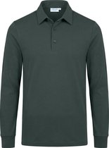 Vercate - Polo manches longues homme - Polo sans repassage - Vert - Turquoise - Coupe slim - Excellent Katoen - Taille XXL