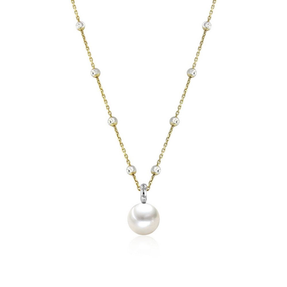 Luna-Pearls - 216.0886 - Ketting - 925/-Zilver met Zoetwater gekweekte parel