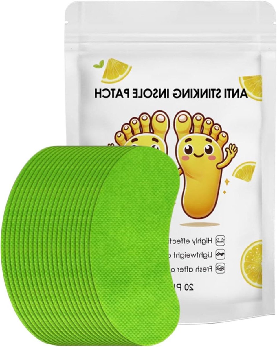 Deodorizer Patch - Binnenzool Patches - Schoenen Fris Houden - Natuurlijke Materialen - 20 stuks - Wit