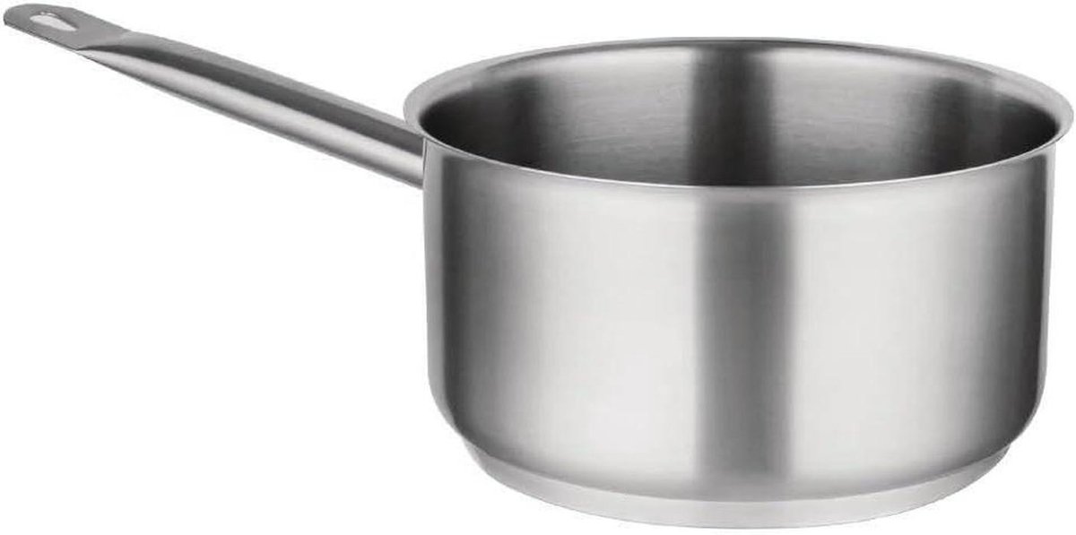 RVS Steelpan - Kookpan Sauspan - Algemeen Koken - Koelblijvende Greep - 20cm 3 Liter - Zilver