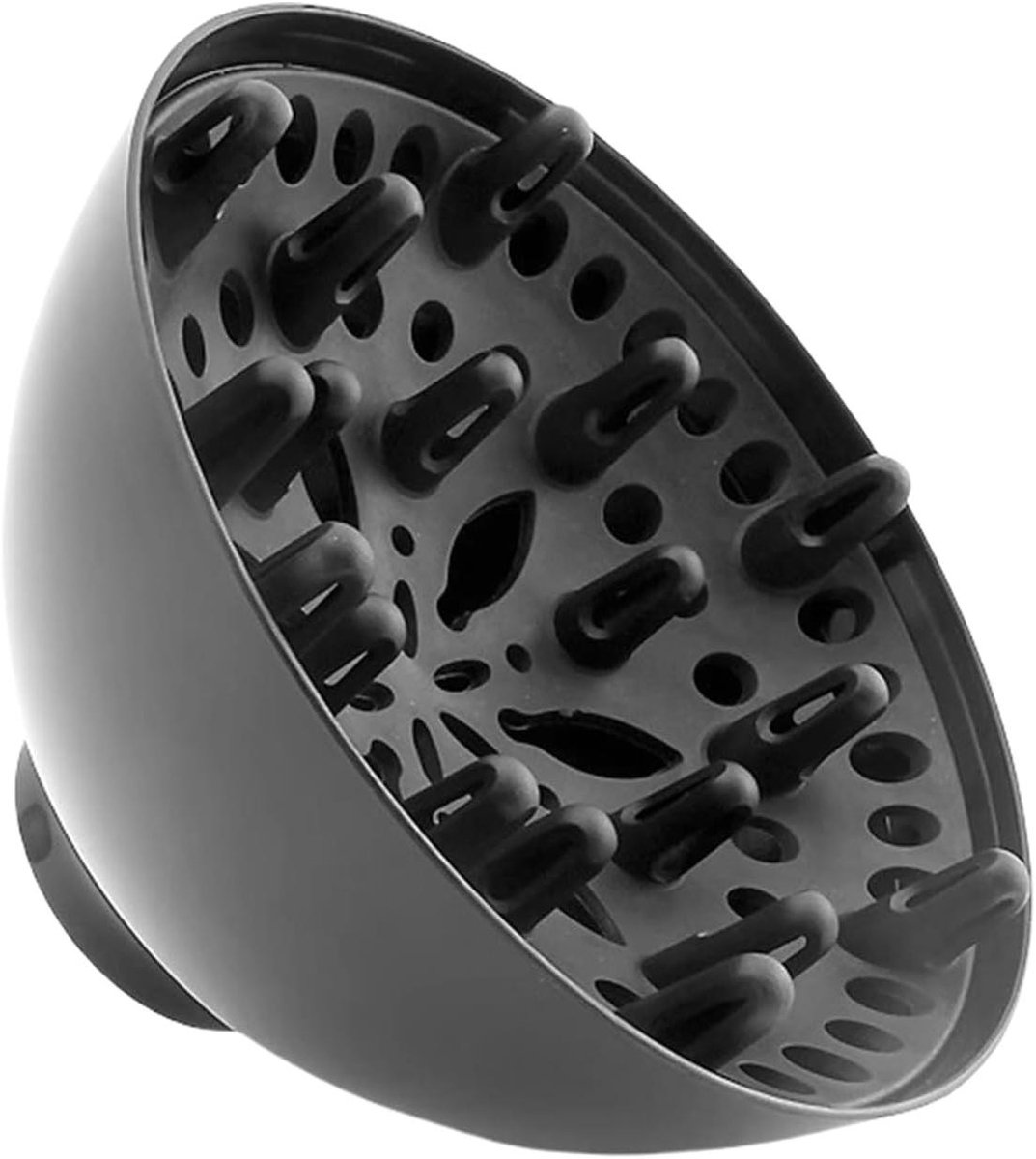 Haar diffuser - Föhn opzetstuk - Krullen stylen - Universele pasvorm - 13.5x8cm - Zwart