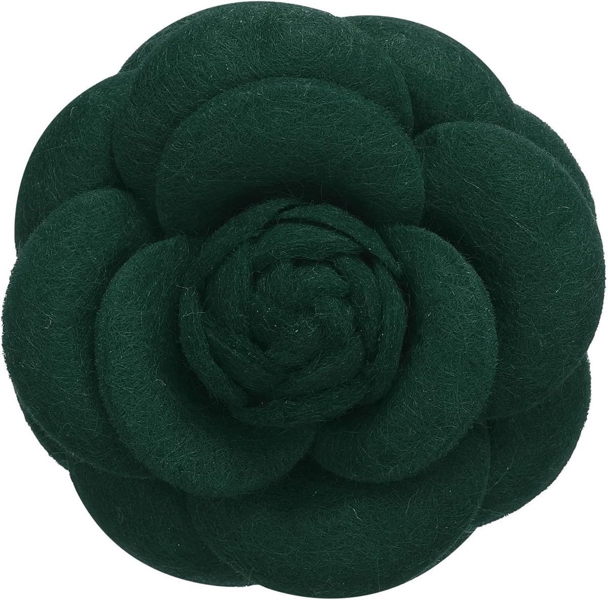 Bloemen Broche - Stoffen Speld - Outfit Verfraaien - Handgemaakt Design - 7 cm Bloem - Donkergroen