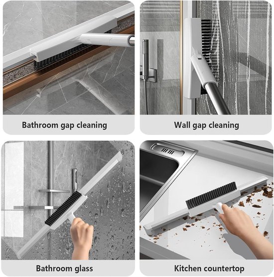 Magic Vegen - Vegen Schraper - Vloeren Schoonmaken - 2-in-1 Ontwerp - 55 x 125 cm - Grijs — afbeelding 4