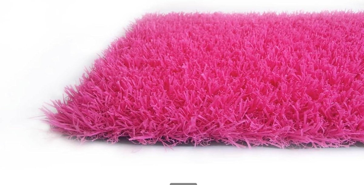 Kunstgras Gazonmat - Buiten Tapijt - Landschap Decoratie - Antislip Achterkant - 31 x 59 inch - Donker Roze