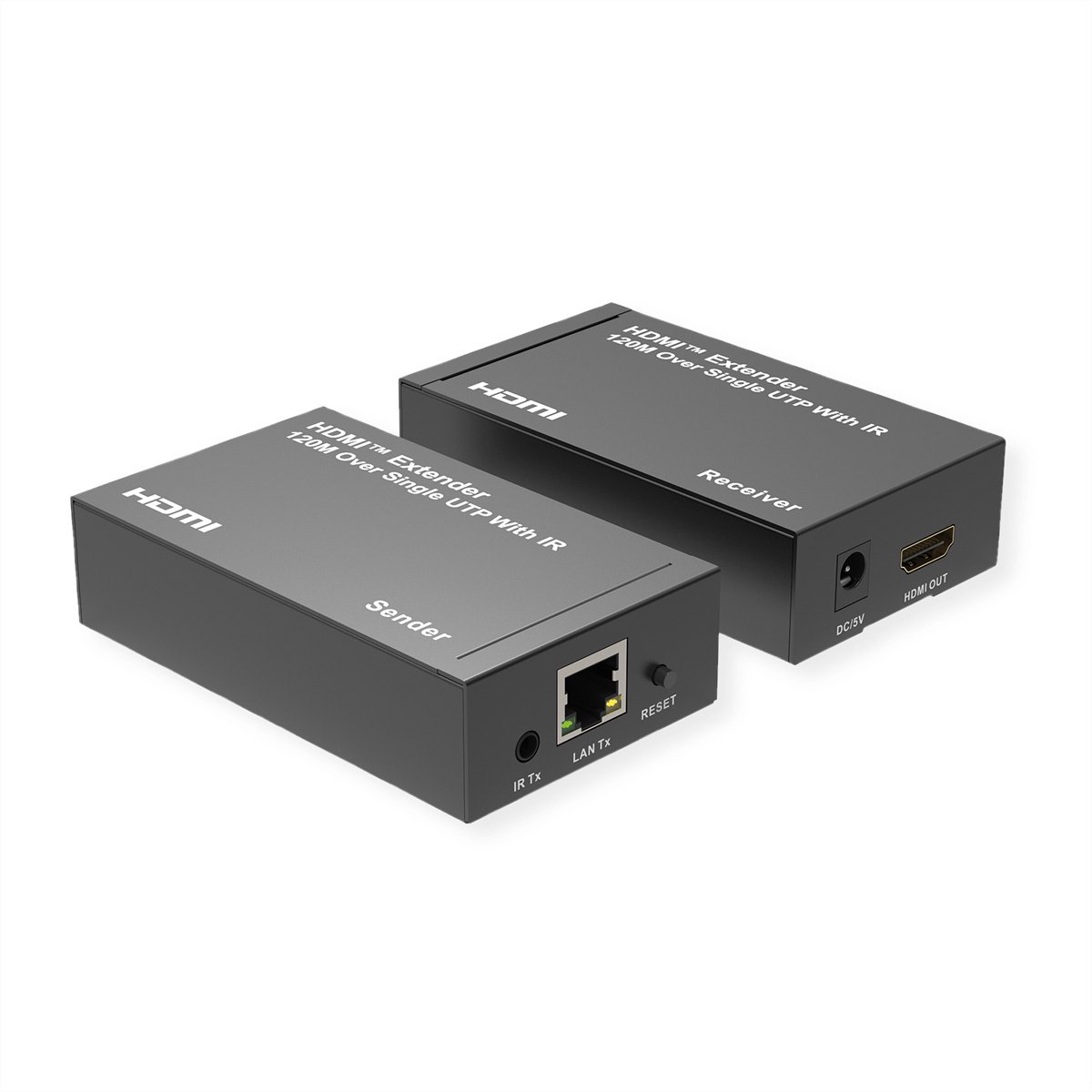 ROLINE HDMI Extender, via IP, 1080P, 120 m, met IR