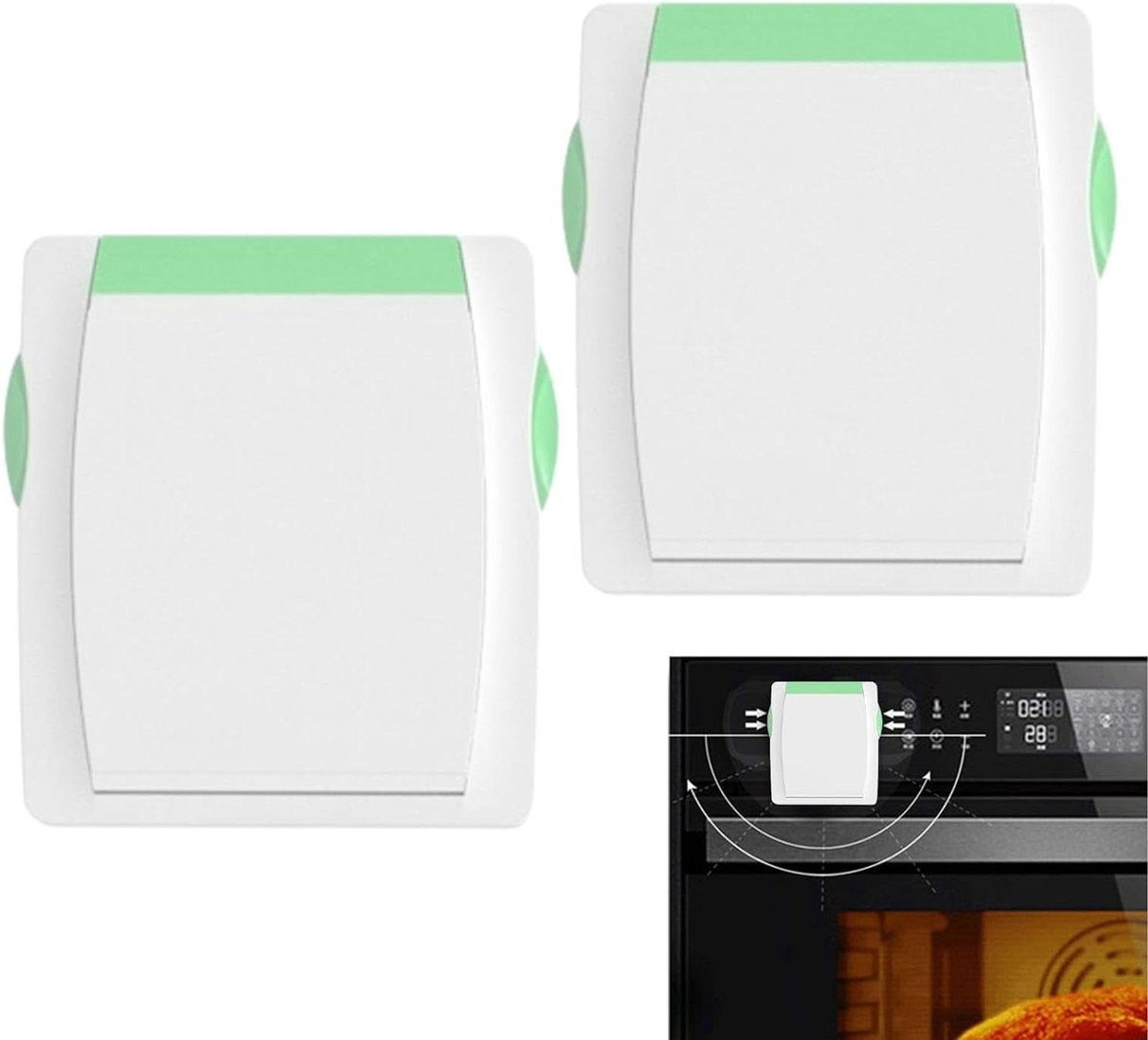Schuifdeur Slot - Veiligheidsslot Kind - Thuis Beveiligen - Zelfklevende Bevestiging - 8 x 9 cm - Groen