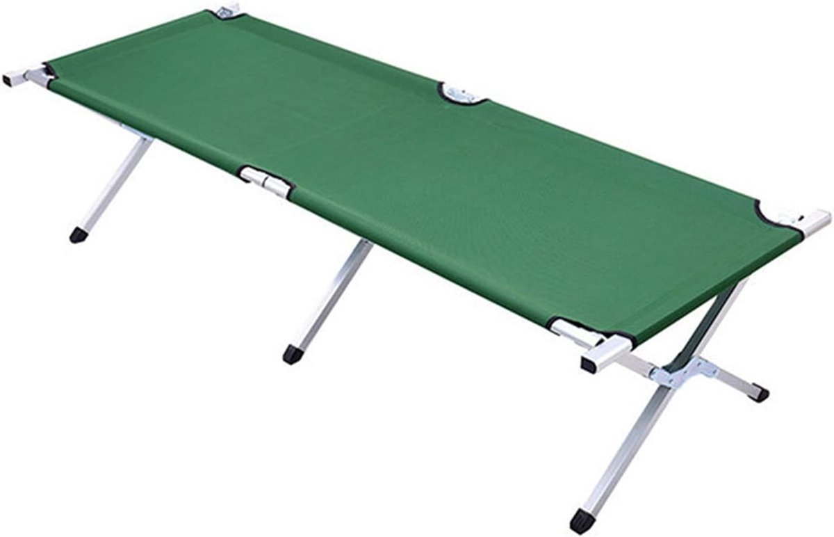 Opvouwbaar Kampeerbed - Reisbed Veld - Buiten Ontspannen - Sterke Draagkracht - 75 x 63 cm - Groen