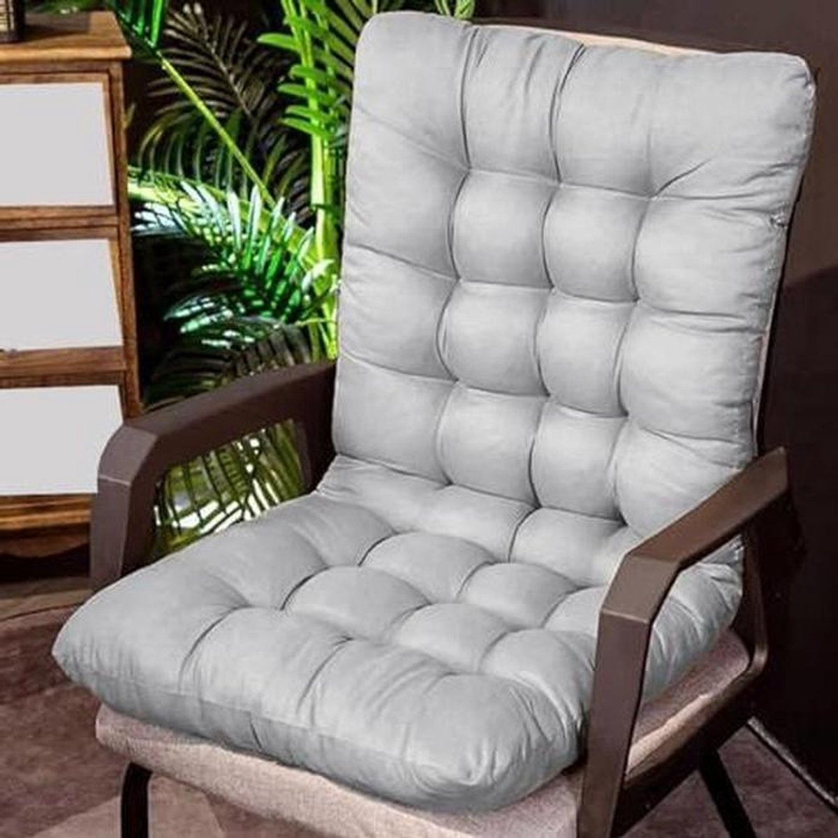 Loungestoel Kussen - Dikke Zitpads - Buiten Ontspannen - Ergonomische Dikte - 160x50 cm -