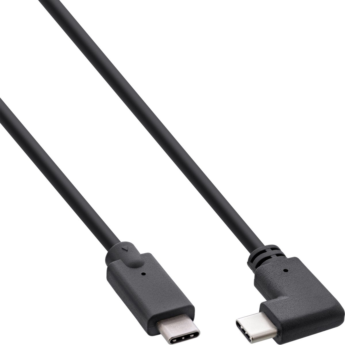 USB-C Kabel - Een kant haaks - USB 3.2 Gen 2 - 1 meter - Zwart