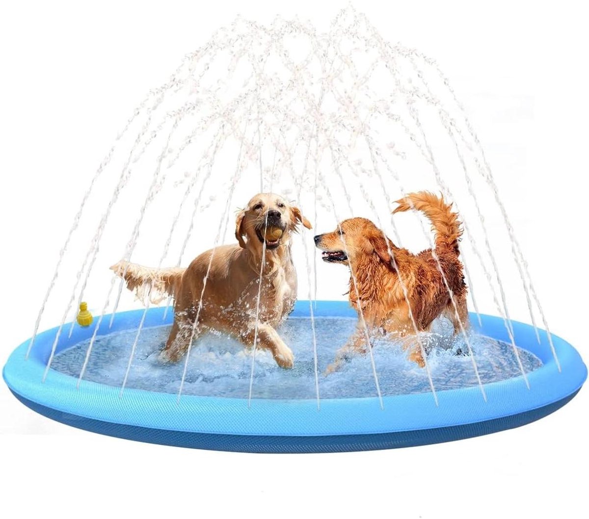 Honden Sprinkler Pad - Water Speelgoed - Hitte Ontvluchten - Extra Groot Formaat - 170 cm - Blauw