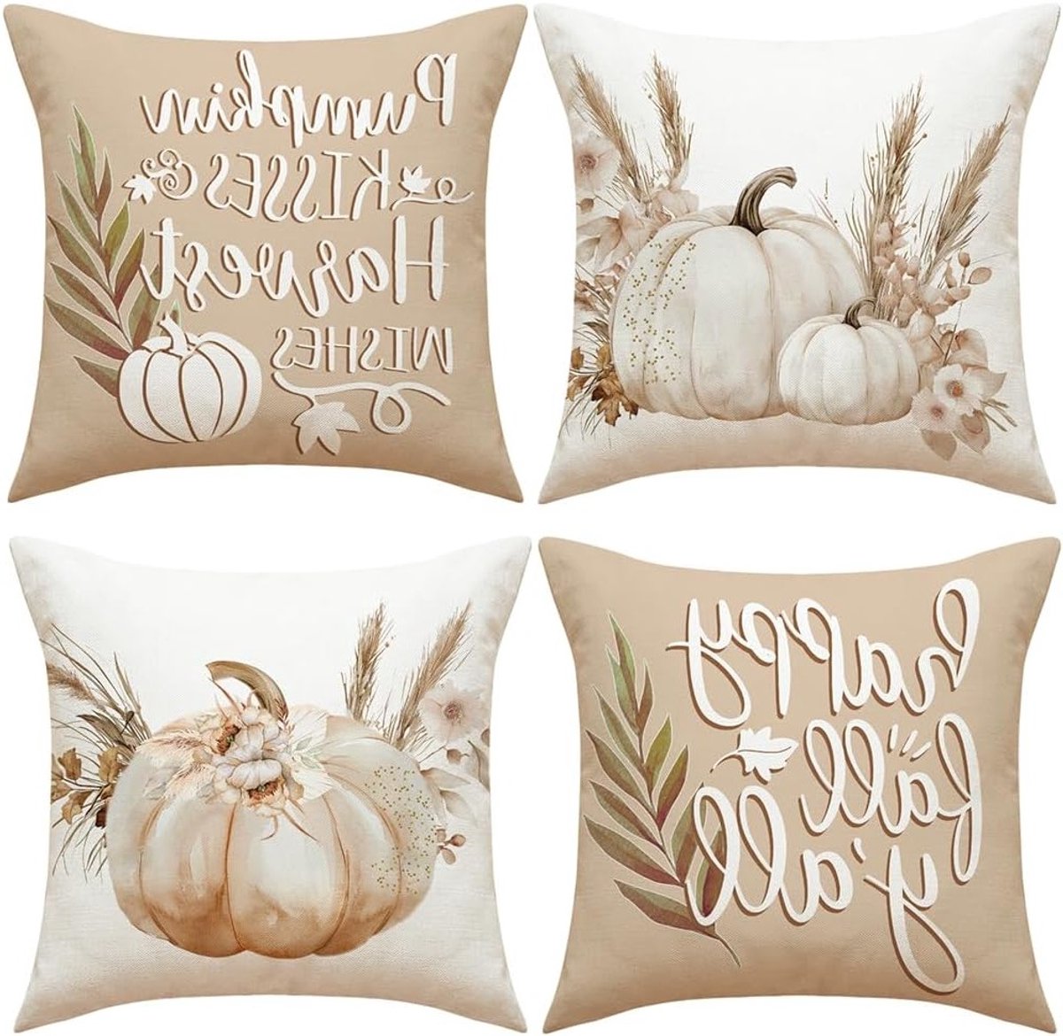 Decoratieve Kussenslopen voor de Herfst 50 x 50 cm - Kussens voor Bank, Woonkamer en Slaapkamer