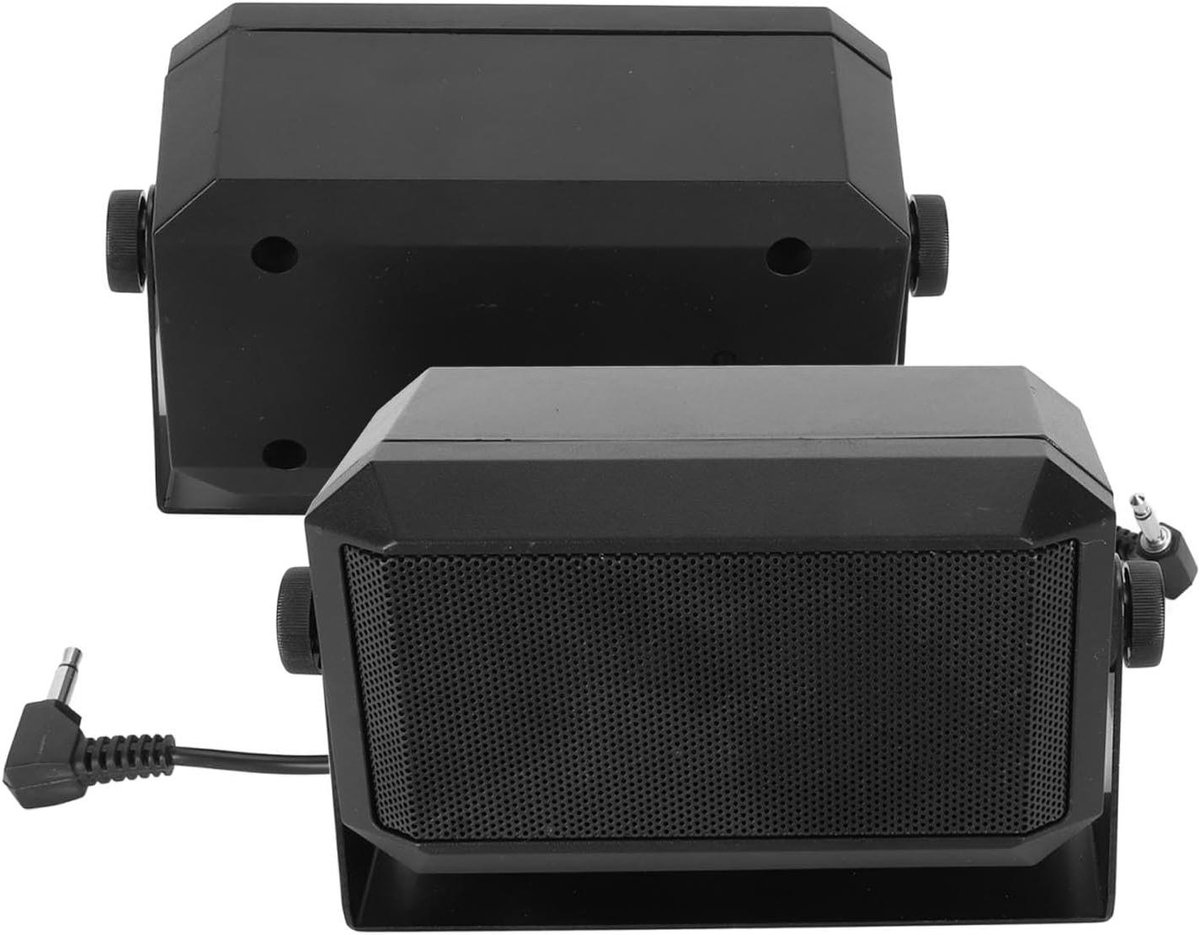 Externe Luidspreker - Autoradio Speaker - Luider Geluid - 5W Vermogen - Compact Ontwerp - Zwart