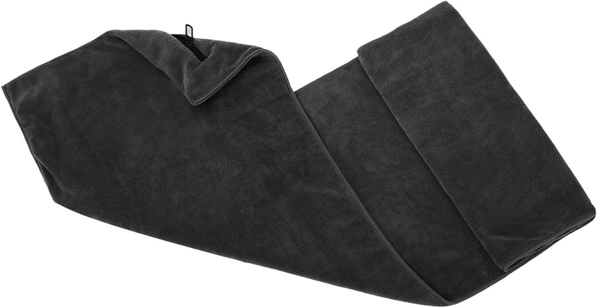 Gym Handdoeken - Fitness Handdoeken - Zweet Absorberen - Met Ritsvak - 50x120cm - Zwart