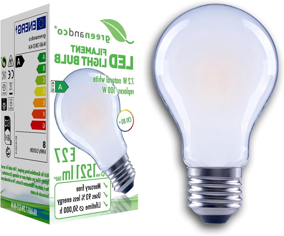 Ledfilamentlamp Mat - Energiezuinige Lamp - Werkruimte Verlichten - Flikkervrije Weergave - 1521 Lumen - Neutraal Wit