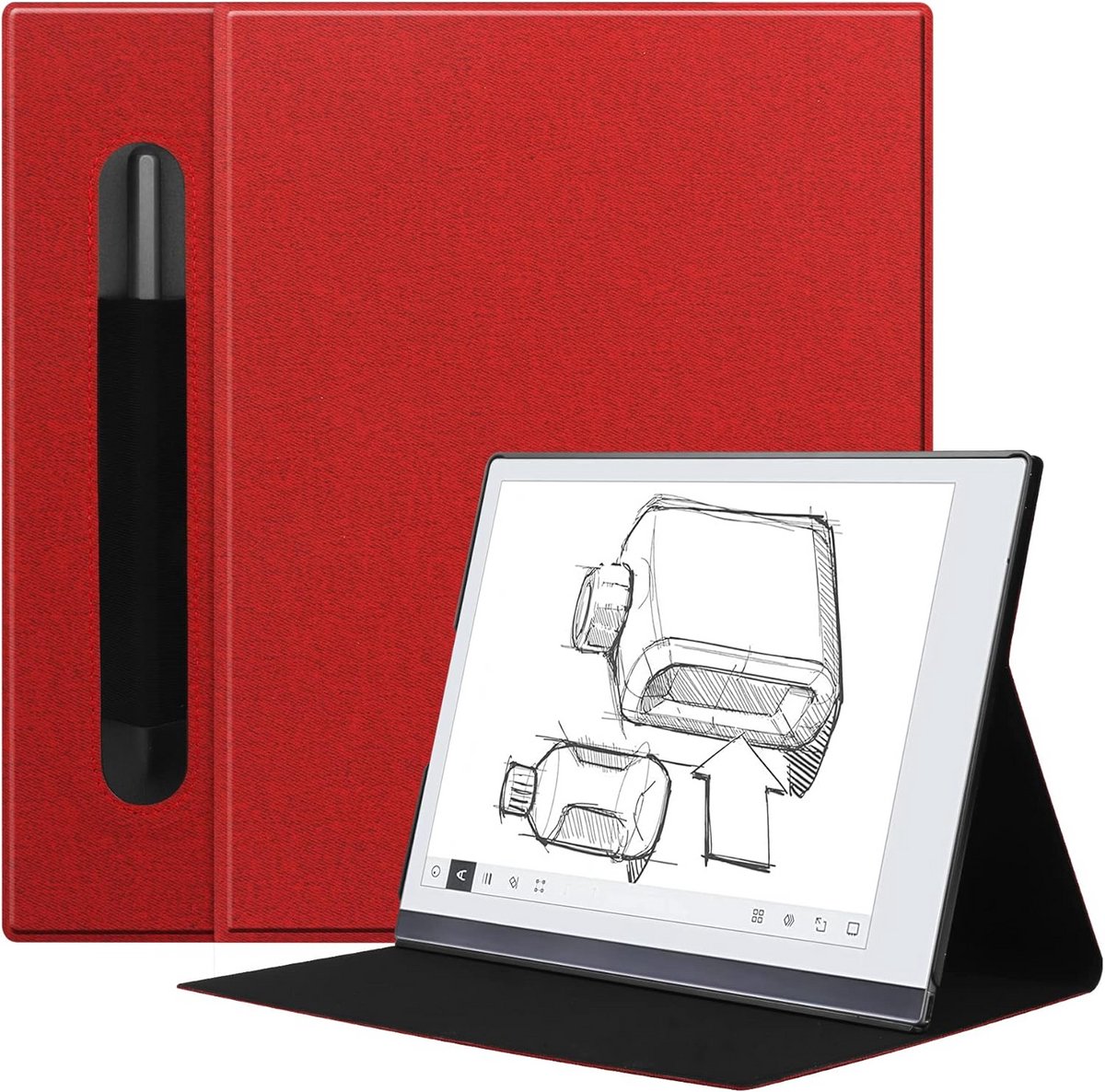 Hoes met Portemonnee en Standaard voor Digitale Tekentablet 10.3 Inch