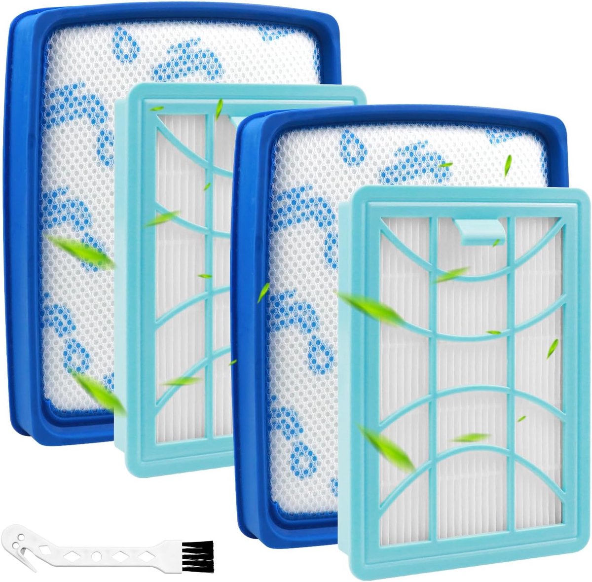 Stofzuigerfilters - Reservefilters - Stofzuigen Verbeteren - Specifiek Ontwerp - 2 Stuks - Wit