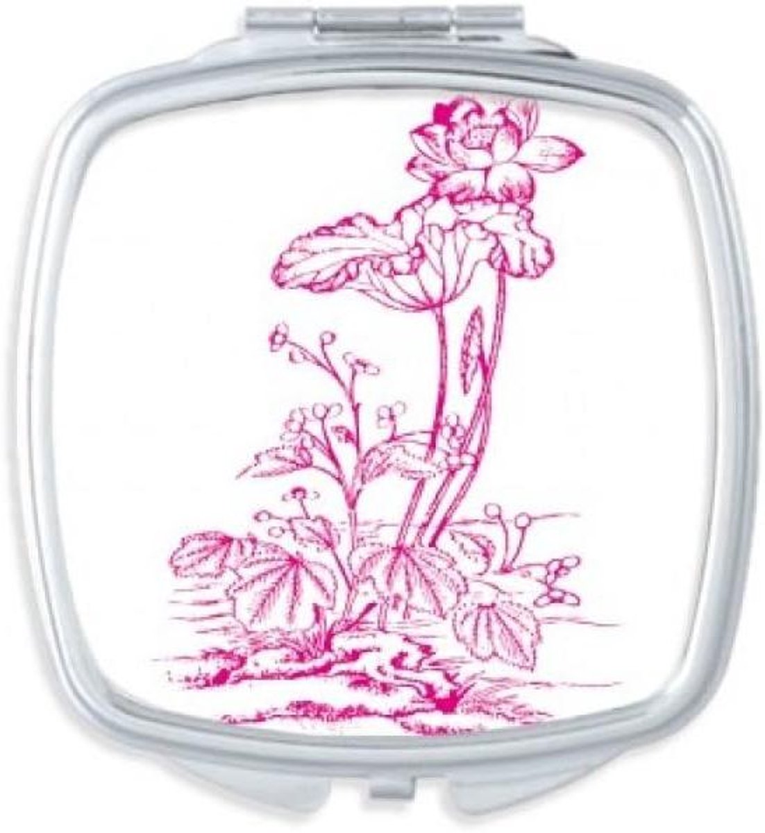 Zakspiegel - Make-up spiegel - Make-up aanbrengen - Dubbele glazen spiegels - 6cm x 6cm - Veelkleurig