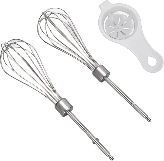 Handmixerkloppers Roestvrijstaal - Mixer Hulpstukken - Thuis Bakken - Voedselveilig Materiaal - 2 stuks - Zilverkleurig — afbeelding 4