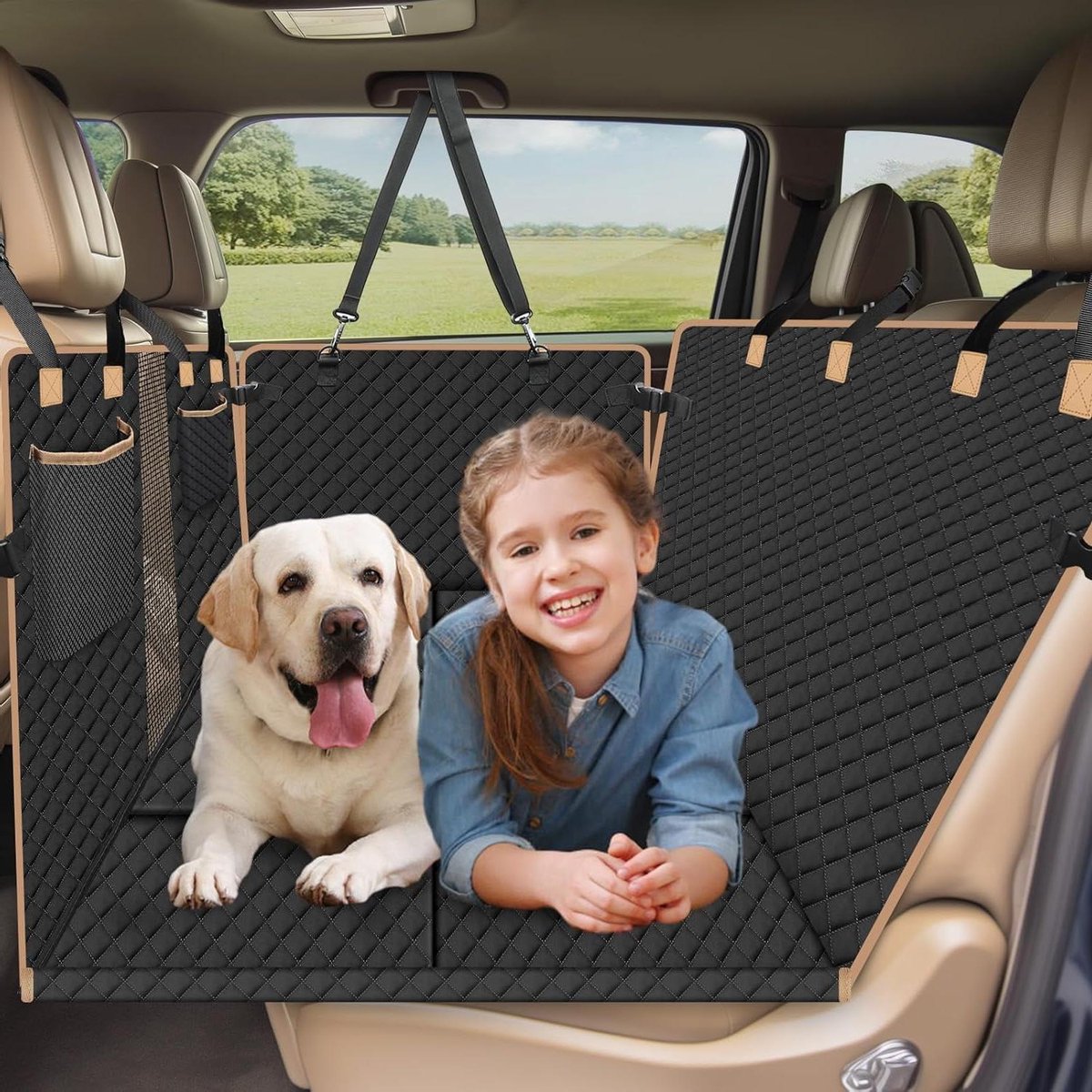 Hondendeken Achterbank - Auto Huisdierbeschermer - Reizen met Huisdier - Met Stabiele Bodemplank - 130 x 68 x 54 cm