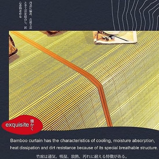 Dubbelzijdige Slaapmat - Koelmatras Rotan - Warm Weer Comfort - Lichtgewicht Opvouwbaar - 18 x 20 m - Natuurlijk Rotan — afbeelding 4