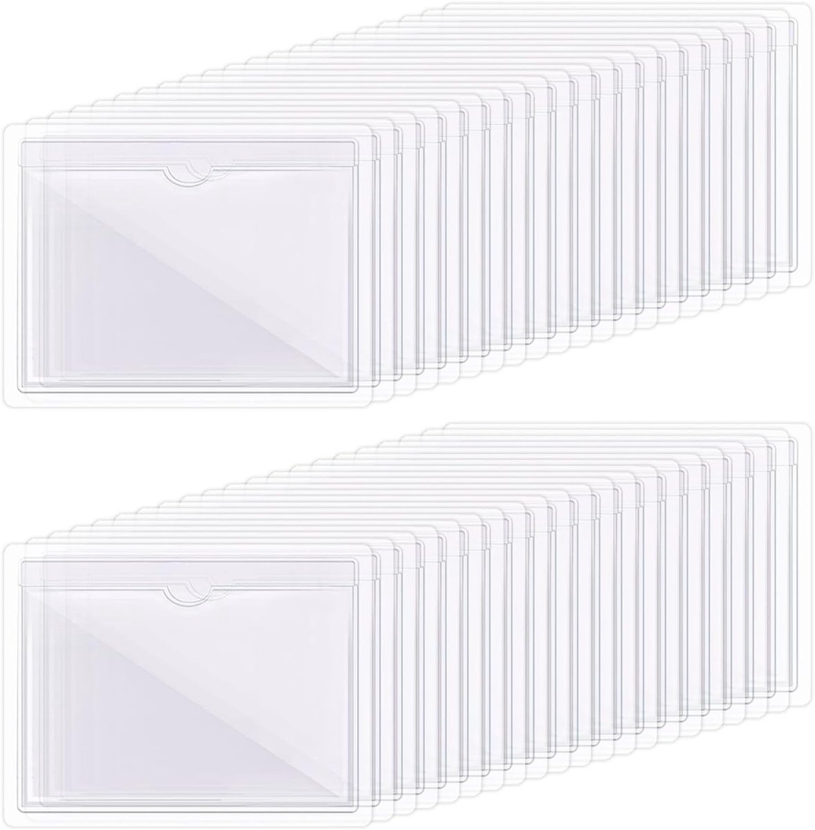 Zelfklevende Kaartlades - Transparante Bescherming - 10 x 6 cm, 100 Stuks