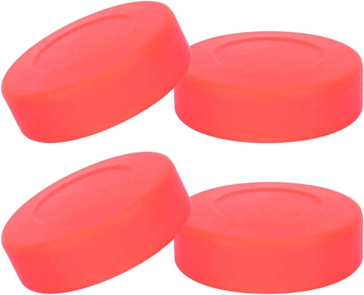Hockey Trainingspuck - Oefenbol - Vaardigheden Trainen - Duurzaam Rubber PVC - 7 x 2 CM - Rood