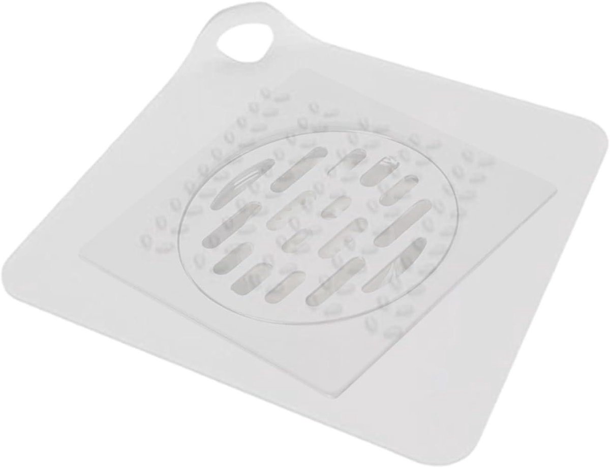 Afvoer Stopper - Douchegoot Deksel - Hygiëne In Huis - Verhoogde Textuur - 15x15 cm - Grij