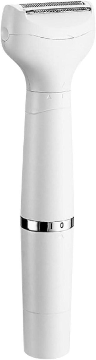 Ladyshave 4-in-1 - Dames scheerapparaat - Ongewenst haar verwijderen - Verschillende opzetstukken - Compact draagbaar - Wit