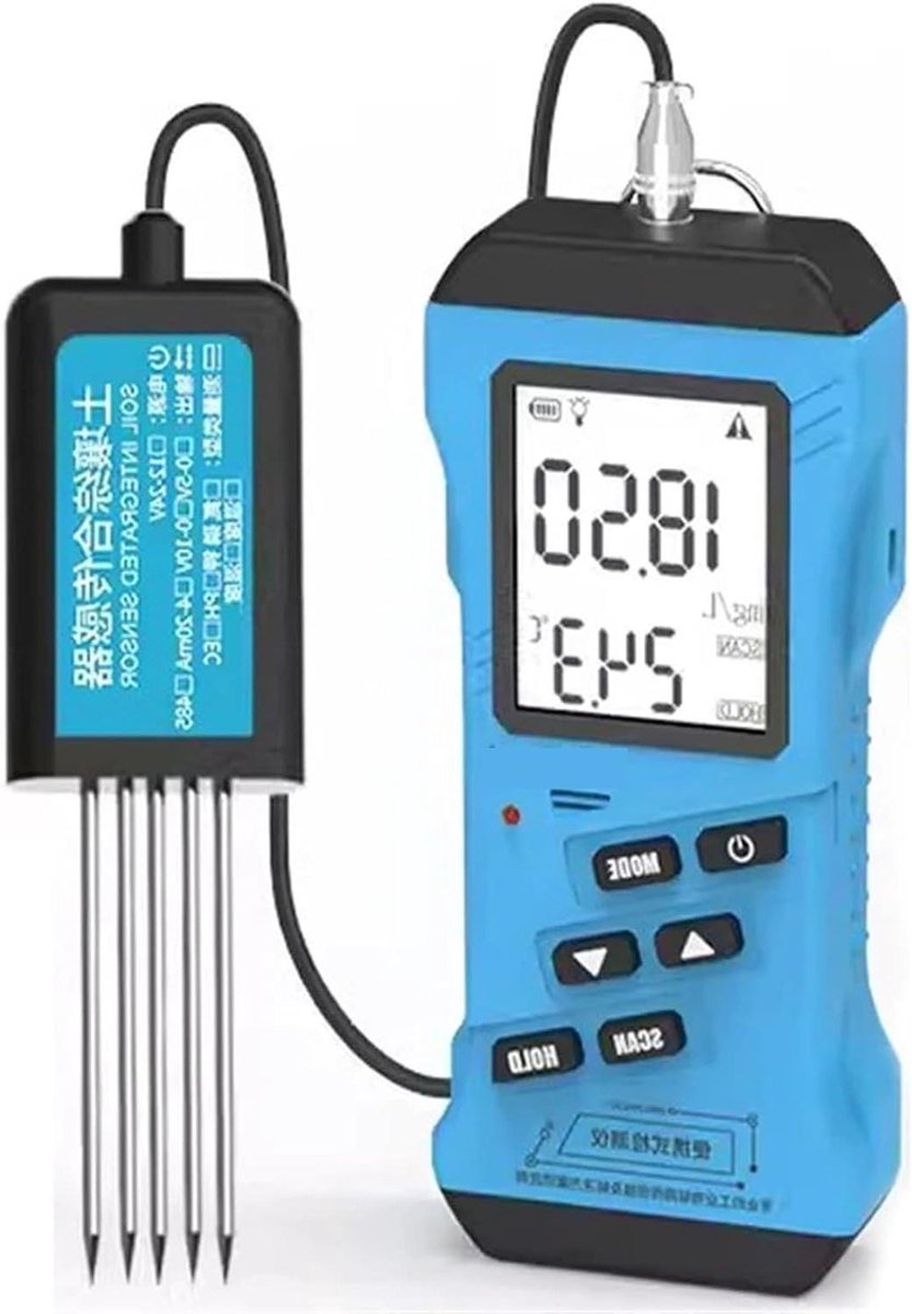 Bodemtestkit - Grondtester Meter - Planten Verzorgen - 7-in-1 Metingen - Draagbaar - Zwart