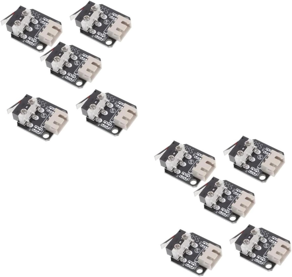 Micromechanische Schakelaar - Eindschakelaar - 3D Printer Onderdeel - Slijtvast Ontwerp - 10 Stuks - Zwart