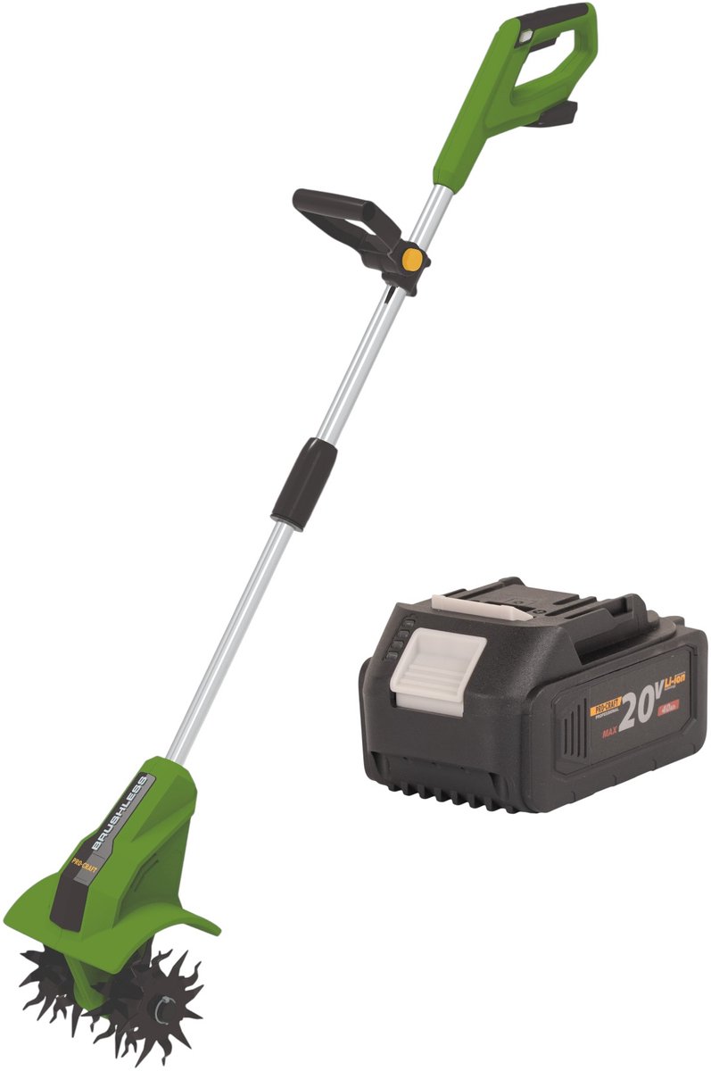 Procraft CT20bb accu-cultivator 20 V 224 mm borstelloos + 1x accu 4,0 Ah - zonder oplader