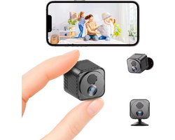 Fokelyi - Spy Camera - Beveiligingscamera - spycam - Mini Camera Verborgen Spycam - WiFi camera op accu met - 4K Ultra HD - Bewakingscamera - Zwart