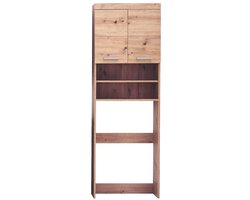 trendteam Wasmachine-opbouw badkamerkast Amanda/Mando knoestig eiken 63 x 187 x 24 cm