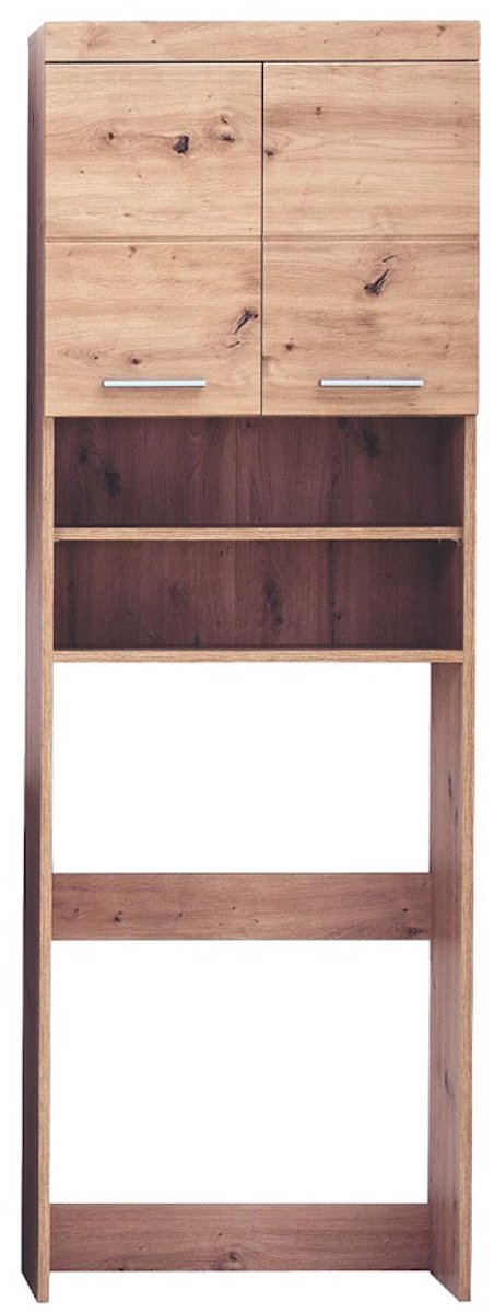 trendteam Wasmachine-opbouw badkamerkast Amanda/Mando knoestig eiken 63 x 187 x 24 cm