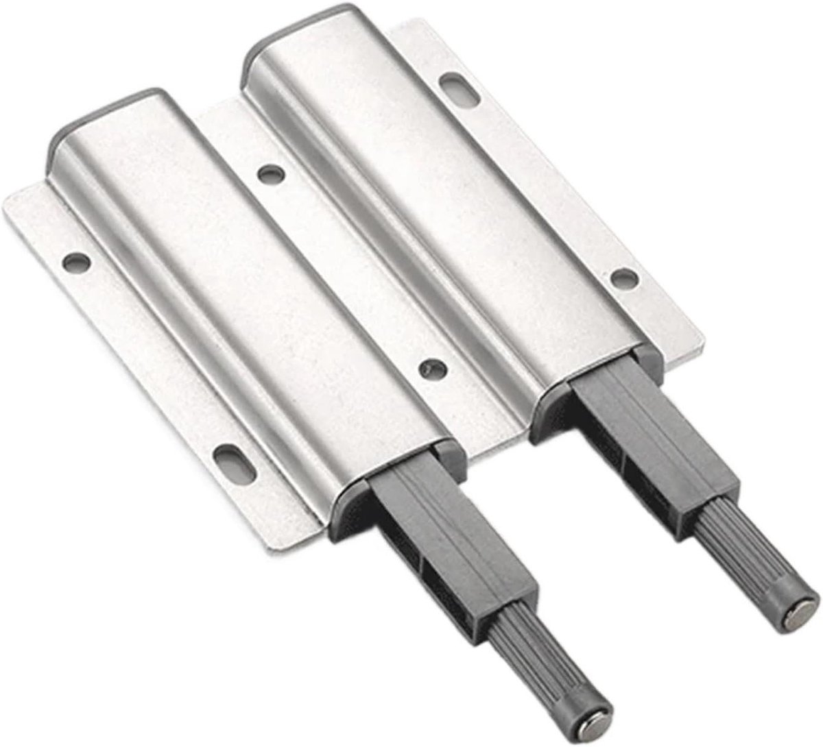 Magnetische Kastsloten - Drukdeur Openers - Kasten Organiseren - Sterke Veermechanisme - 84 mm - Zilver