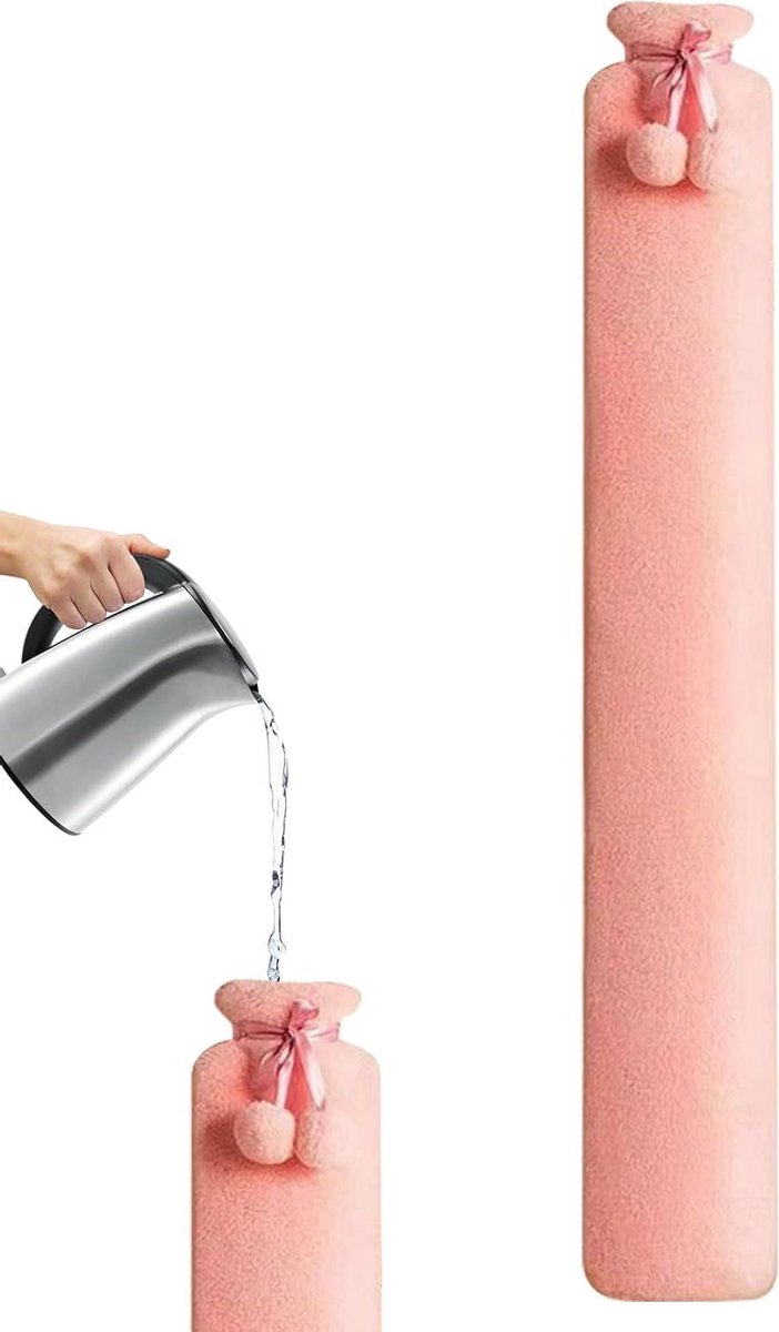 Warmwaterkruik met hoes - Warmwaterzak Kruik - Warmte en comfort - Meerlaags veiligheidssysteem - 76 x 10 cm - Grijs