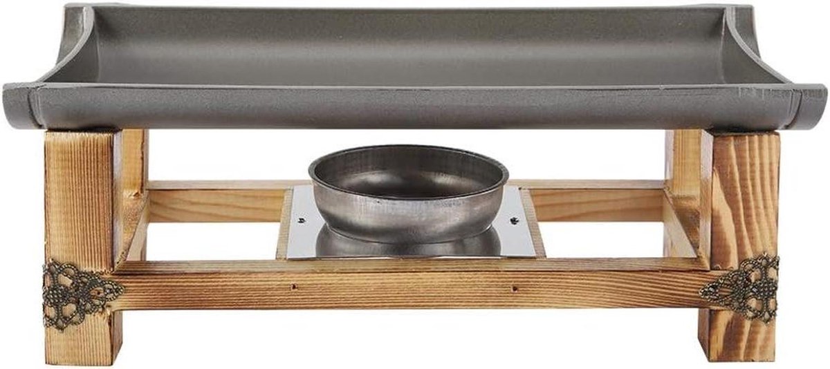 Barbecue Bakplaat - Grillpan Oven - Buiten Koken - Antiaanbaklaag - 31 x 16 x 12 cm - Zilver