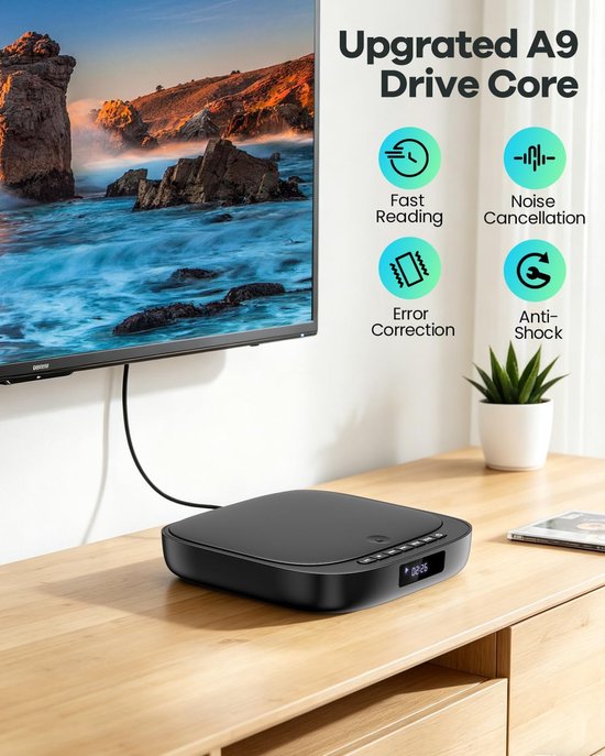 Mini DVD Speler - Compacte DVD Speler - Films Kijken - All Region Vrij — afbeelding 2