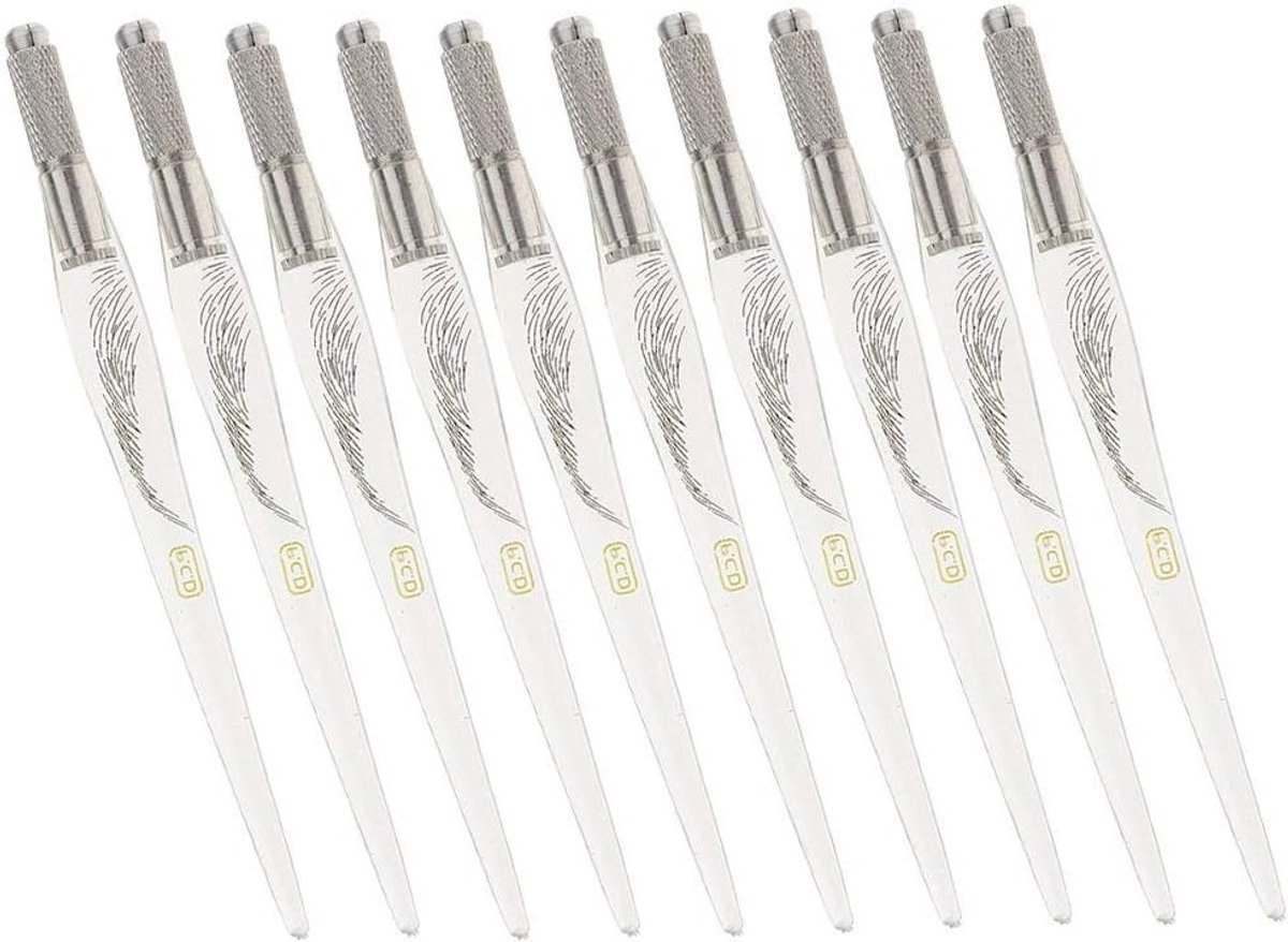 10 Microblading Pennen voor Perfecte Wenkbrauwen - Handmatige Eyebrow Styling Tool