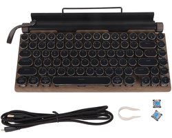 ONF3 - Vintage Mechanisch Toetsenbord - Draadloos Toetsenbord - Instelbare Helderheid - Uniek Ontworpen Typemachine-toetsenbord - Ideaal Voor St...