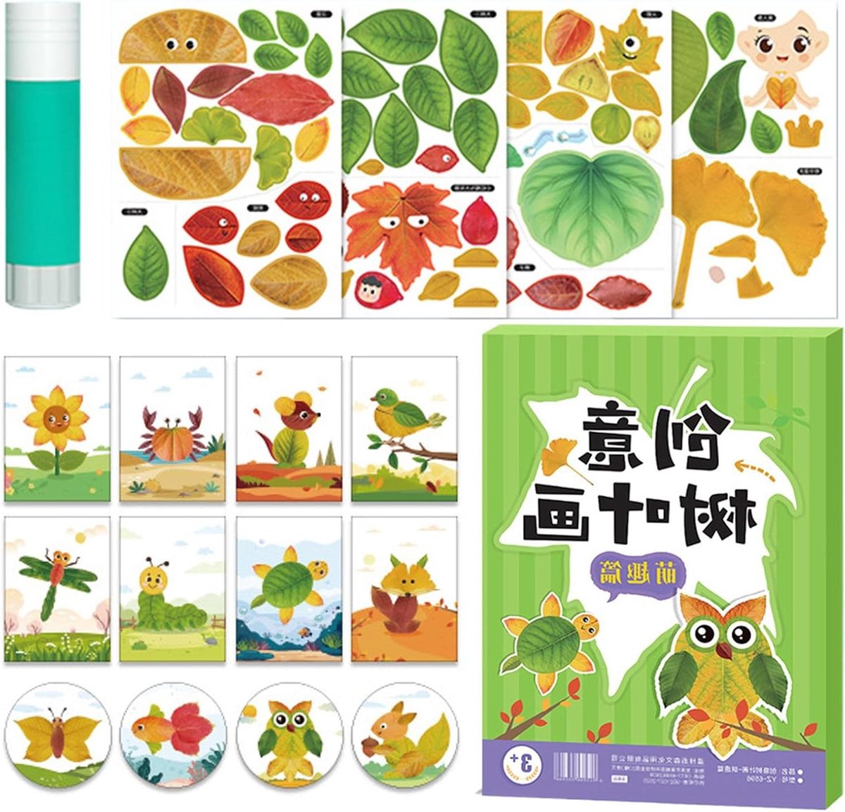 Knutselpakket Kinderen - Handgemaakt Natuur - Creatief Leren - Natuurinspiratie - 26 x 19 cm - Groen