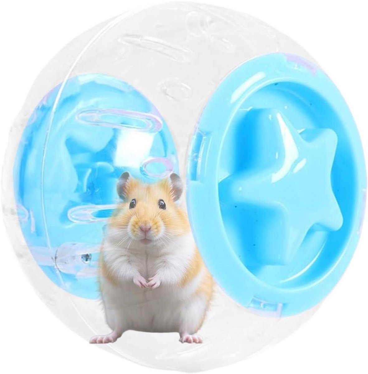 Hamsterloopbal - Knaagdier Renbal - Dierenvermaak - Stille Werking - 17.5 cm - Blauw