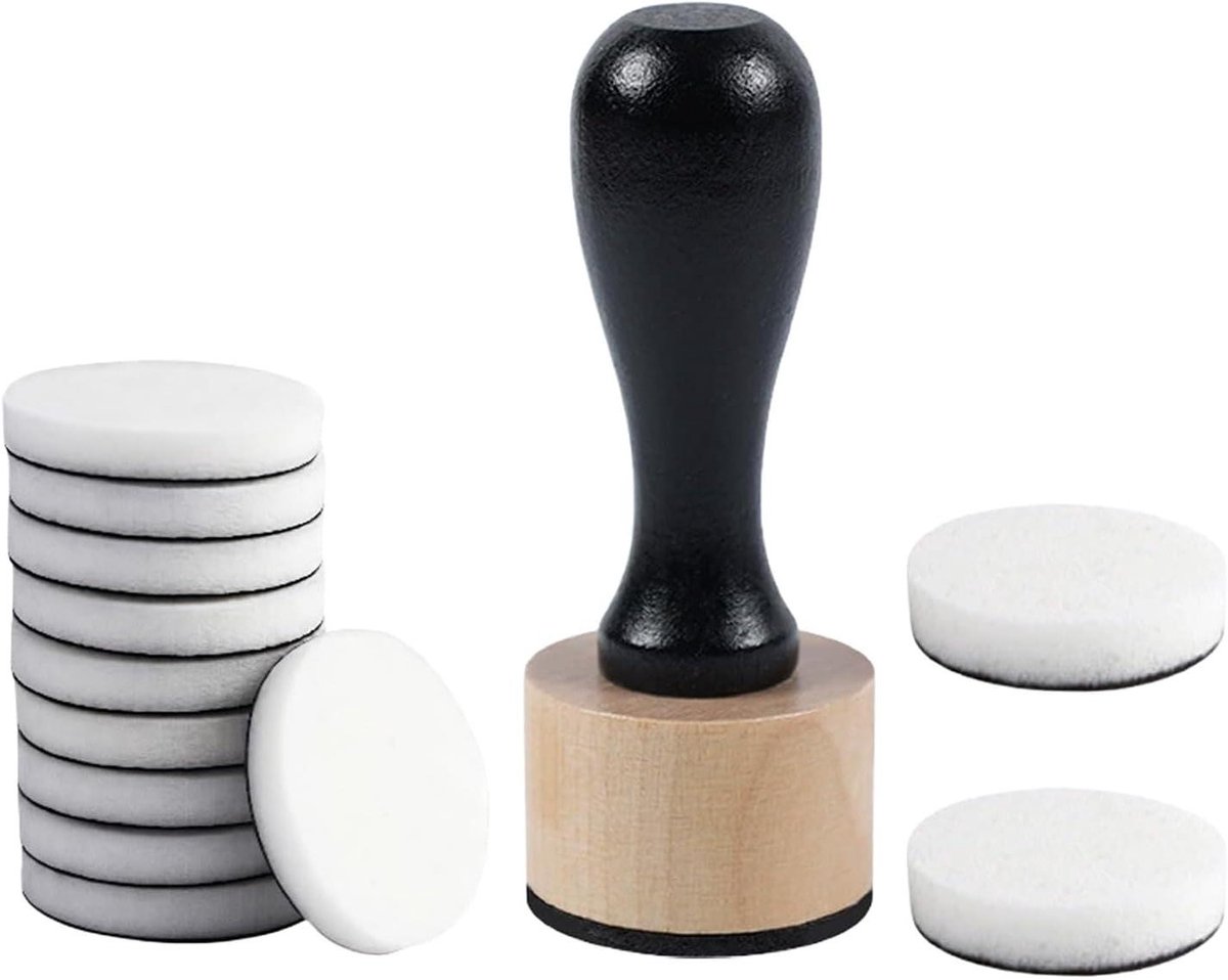 Inkt Meng Tool - Blending Tool Verf Tool - Scrapbooking Maken - Houten Handvat - 3 cm Schuim - Zwart