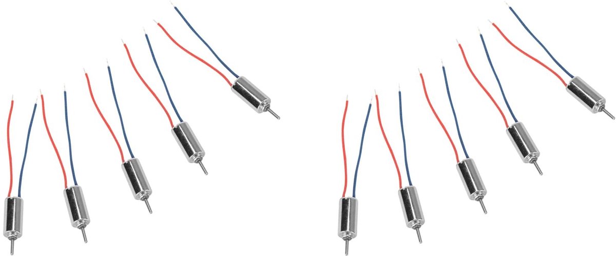 aladdien - Micro Motor - 10 Stuks - Laag Geluid - Kernloze Motor - Mini Maat - Ideaal voor Model Vliegtuigen - 4mm x 8mm