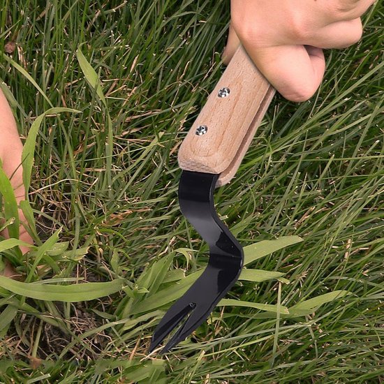 Handgereedschap Onkruid - Tuinvork Wieden - Effectief Tuinieren - Ergonomisch Houten Handvat - 20 cm Lengte - Niet gespecificeerd — afbeelding 4