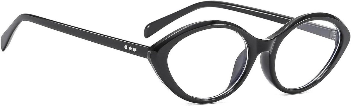 Blauw licht bril - Computer bril dames - Schermtijd verminderen - Kattenoog montuur - 53 mm lens breedte - Blauw