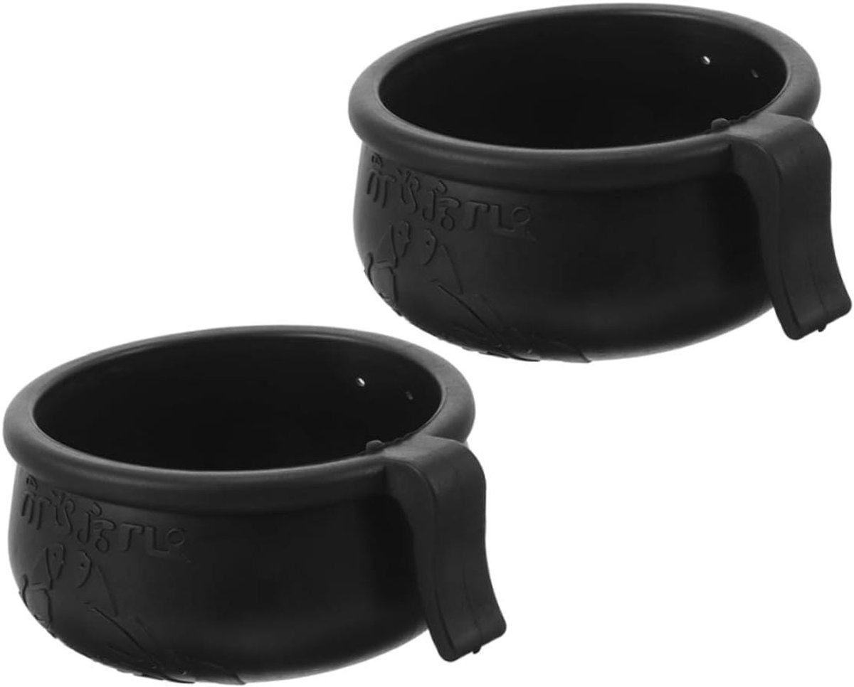Kippen Drinkbak - Vogelvoerbak Pluimvee - Pluimvee Voeden - Grote Capaciteit - 14 cm - Zwart
