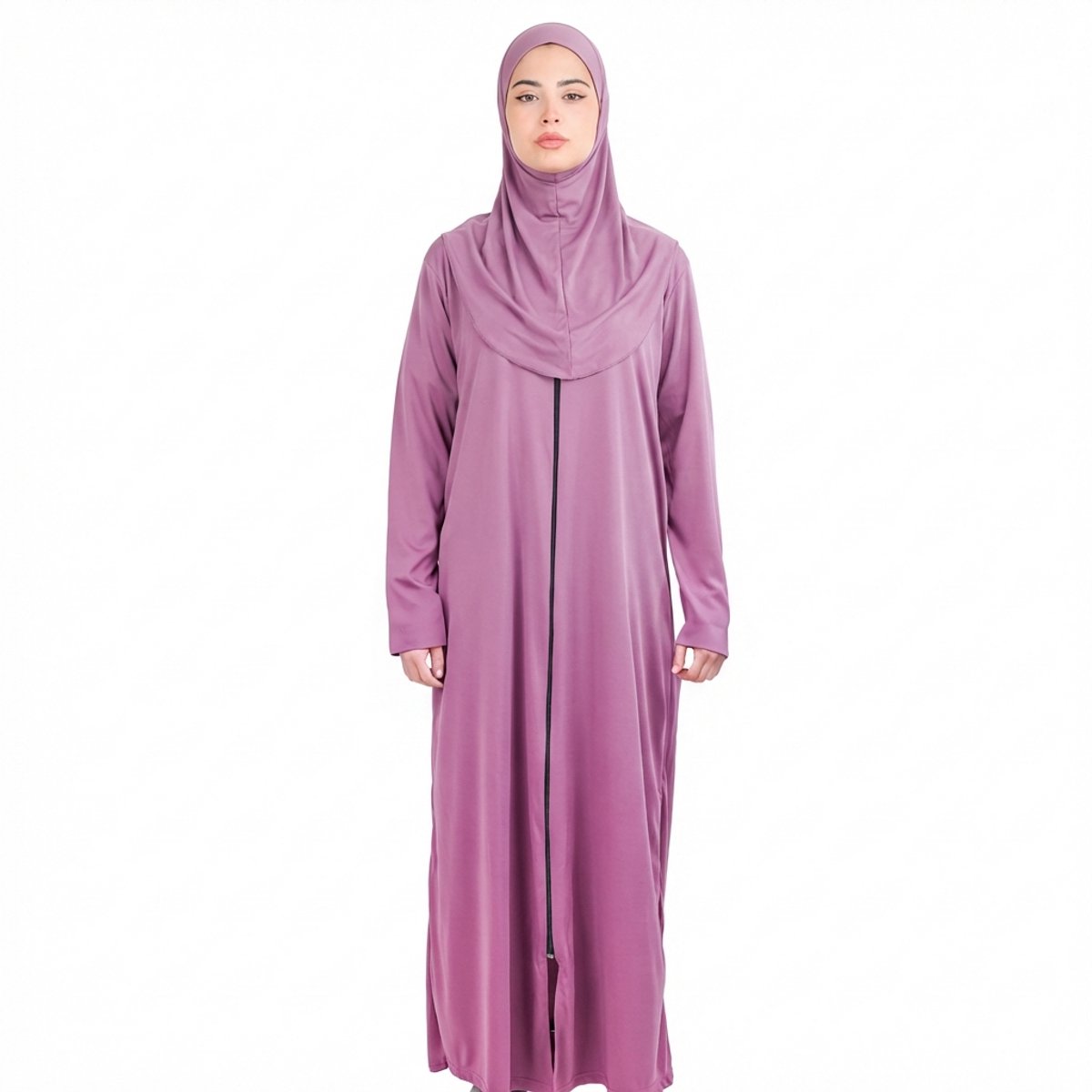 FIRASET Dames Eendelige Gebedskleding met Hijab – Lange Abaya Kaftan, Ferace – Made in Turkije